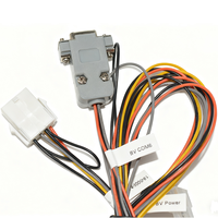 Cable Electrónico Personalizado DB9 RS232 RS485 de PVC con Conductor de Cobre Estañado 20AWG, Paso de 4.2mm, Conector Hembra y Arnés de Cables