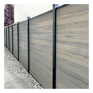 Valla de Privacidad y Seguridad de Lujo de WPC con Postes de Aleación de Aluminio y Puertas de Entrada de Estilo Australiano Ecológicas, Valla de Jardín de <span class=keywords><strong>8</strong></span> pies - Product Image 5