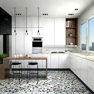 BALOM Set di Mobili da Cucina Ecologici Completamente Bianchi, Armadi da Cucina Personalizzati Stile Aperto con Lavello per Soggiorno - Product Image 6
