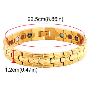 2025 18k सोना 304 स्टेनलेस स्टील पुरुषों के जैव ऊर्जा कंगन - Product Image 2