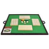 Table de mahjong pliante en bois massif multifonctionnelle, idéale pour une utilisation à domicile. Livré avec un jeu de tuiles et de dés de Mahjong.