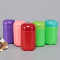 Pot en plastique rond à toucher doux, fabrication directe d'usine, couleur personnalisée, 200 ml, récipient de stockage pour poudre de protéines
