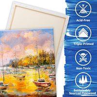 Toile tendue 16x20 Toile tendue vierge 40 x 50 Professionnelle 16x20 Toile tendue pour la peinture