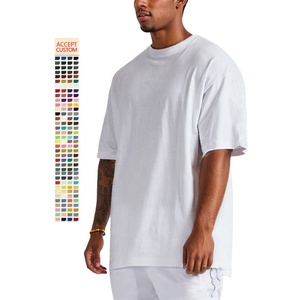 Ropa de calle para hombre fabricante 280 Gsm suave Dtg estampado logotipo personalizado blanco de gran tamaño pesado 100% algodón camiseta - Product Image 1