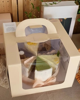 Fabricant Logo de marque personnalisé Design Boîte à pâtisserie en carton de qualité alimentaire Boîte d'emballage de gâteau de cuisson de gâteau