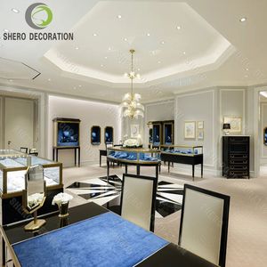 เคาน์เตอร์โชว์เครื่องประดับหรูหรา ตู้โชว์สร้อยเพชรชั้นดี ตกแต่งร้านค้า ออกแบบตกแต่งภายในร้านนาฬิกาและเครื่องประดับตามสั่ง - Product Image 5