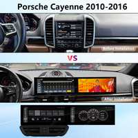 Tulis Android double écran tactile de 12.3 pouces Navigation de voiture écran Android Porsche Cayenne 2010 à 2016 Carplay intégré