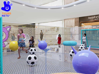 Équipement de terrain de jeu intérieur personnalisé avec filets en corde, filets d'escalade parent-enfant, conception de parc de jeux souples