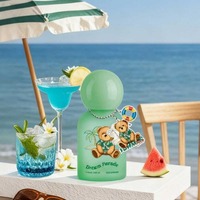KOSY MOSY Teddy Bear Beach Series Perfume Round Ball Cap Cute Cartoon Pendant Summer Fragrance Gift Custom Private Label