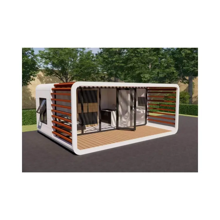 Casa prefabricada Living and Working Apple Cabin Diseño modular personalizado Oficina Casa prefabricada Apple Cabin