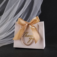 Kleine Geschenktüten Dankeschön-Geschenktüten mit Schleifenband Rosa Muster Papier-Geschenktüten im Großpack für Hochzeiten