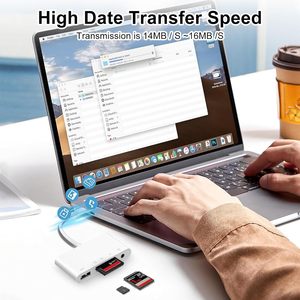 Multi Slot High Speed Type C Usb C Tf/Sd Geheugenkaartlezer <span class=keywords><strong>5</strong></span> In 1 Otg Aux Audio Jack Adapter <span class=keywords><strong>Flash</strong></span> Drive Splitter Kabel - Product Image 5