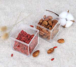 透明亚克力塑料方形立方体带盖2x2x2英寸 (5.5厘米) 小型透明塑料储物盒亚克力立方体用于存储 - Product Image 3