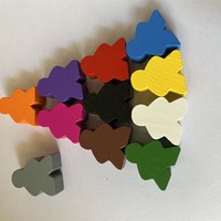 Pièces de jeu en bois personnalisées - Formes de croissants rondes et originales - Sans technique - Pour divertissement à domicile ou au bureau