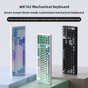 Weikav wk102 cơ khí chơi game Bàn phím Kit không dây tri-chế độ với màn hình TFT Gasket cấu trúc RGB hot swap DIY bàn phím - Product Image 2