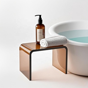 작은 발판 어린이 발판 화장실 아크릴 스툴 화분 받침대 투명 발판 욕실 디스플레이 랙 - Product Image 6