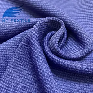 Çin üretici polyester jakar petek waffle örgü kumaş gömlek için