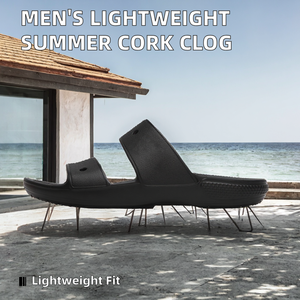 Classic Men's Summer Designer Sandal <b>Slipper</b> <b>Clogs</b> Lightweight with Cork Outsole and EVA Insole with Charms Hole - Product Image 2