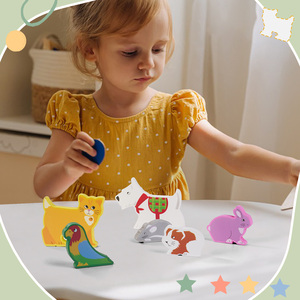 Puzzle en bois pour enfants, jeu de correspondance des formes d'animaux, jouet éducatif cognitif pour l'apprentissage précoce, pour les tout-petits d'âge préscolaire - Product Image 3