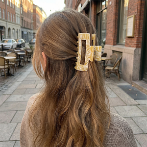Pinza de <span class=keywords><strong>Pelo</strong></span> Personalizada DD con Logotipo, Pinza de <span class=keywords><strong>Pelo</strong></span> Rectangular Grande de Acetato de 10.5 cm, Accesorios para el Cabello de Mujer - Product Image 2