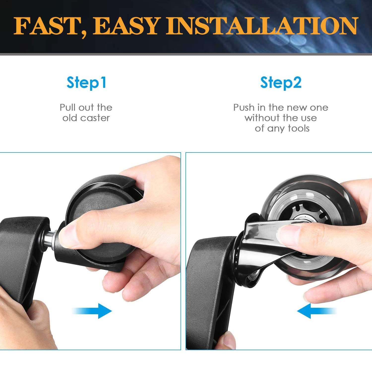 Replacement Heavy Duty Office Chair Casters Wheels Modern Furniture CASTER Kitchen Table Wheels Dining Chair with Casters