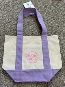 Pembe bebek mavi takviyeli kolu için özel Logo Mini hediye tuval pamuklu alışveriş çantası nane moda stil mektup desen - Product Image 3