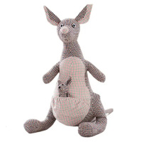 Kangourou en peluche personnalisé d'usine Super doux animal en peluche arbre-kangourou jouets en peluche avec mascotte Bandana Logo pour les enfants jouent