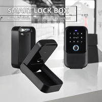 Boîte à clé intelligente Tuya TTLock APP Mot de passe Carte IC Boîte à clé à dent bleue Boîte à clé murale et suspendue pour porte