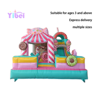 Château gonflable avec toboggan, nouveau design, motif fille mignonne avec sucette, idéal pour les enfants - Vente chaude