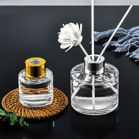 Emballage vide décoratif de qualité supérieure Rond Clair Parfum Reed 50ml 100ml 120ml Diffuseur Bouteille avec bouchons