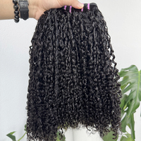 Extensiones de Cabello Humano Virgen Brasileño con Rizos Pixie, Doble Trama, Alineación de Cutículas, Brillante y Suave, Grado 10A