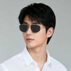 Lunettes de soleil de luxe pour hommes en métal, verres PC UV400, type 3, pour la conduite, look haut de gamme - Product Image 1