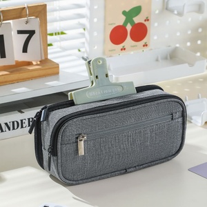 Trousse à crayons multifonctionnelle en tissu de style nouveau, élégante et créative à trois niveaux, pour l'école primaire - Product Image 3