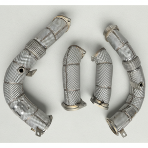 Pour les modèles <span class=keywords><strong>BMW</strong></span> X5M F95 / X6M <span class=keywords><strong>F96</strong></span> <span class=keywords><strong>Competition</strong></span>, le downpipe sport optimise le flux d'échappement, libère de la puissance et du couple supplémentaires. - Product Image 2