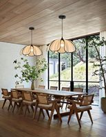 Lustre bohème en verre tissé à la main, LED E12, grand luminaire suspendu pour couloir, entrée, îlot de cuisine, salle à manger