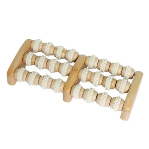 Dual Foot Massage Wooden Roller For Relax Relieve Plantar Fasciitis Stress Heel - Product Image 1
