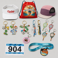 Coffret Cadeau Souvenir Personnalisé pour Événements Sportifs : Kit de Finisseur Marathon 5K 10K, Casquette, Dossard de Course, Porte-clés en Acrylique, Médailles de Tennis