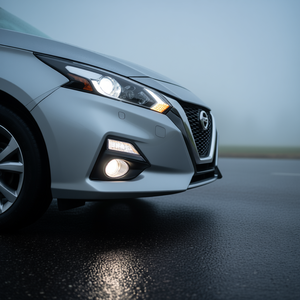 Carcasa de Luz Antiniebla LED Derecha para Nissan Sentra 2016-2019, Anillo Cromado, Diseño de Rejilla de Panal, MARCO FARO 12V, Nueva Pieza de Repuesto - Product Image 2