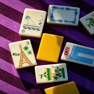 Fichas de Mahjong con Temática Romántica de París - Diseños Creativos de la Torre Eiffel y el Moulin <span class=keywords><strong>Rouge</strong></span>, Estilo de Ilustración Vintage - Product Image 4