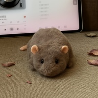 Peluche de rat réaliste ultra douce, blanche et grise, à longue queue, pour collectionneurs, cadeaux et décoration intérieure