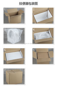 Baño moderno europeo, Wc sin marco, artículos sanitarios, baño colgante de cerámica blanca - Product Image 3