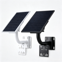Panel Solar Monocristalino de 40W, Batería LiFePO4 de 45Ah, Controlador de Carga Solar MPPT Mejorado, Soporte de Gancho Curvo para Cámara de Seguridad