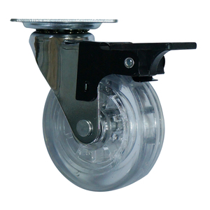 Roulettes droites en gel pour meubles, roulettes pivotantes plates, roulettes transparentes - Product Image 5