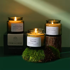 เทียนหอมถั่วเหลืองสร้างสรรค์แบบใหม่ขายส่ง สำหรับตกแต่งบ้าน เทียนหอมในขวดแก้วแบรนด์ส่วนตัวสุดหรู - Product Image 4