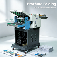 Plieuse de papier robuste 1,5 kW pour documents A4, capacité de pliage de 22 000 feuilles par heure, avec roulettes pour la mobilité en atelier