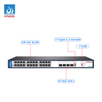 Switch HSGQ-5528 Original de Fábrica, 4 Puertos SFP+ Uplink, Switch L3, Red LAN 10/100/1000Mbps, Switch de 24 Puertos