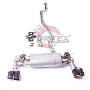 Système d'échappement Valvetronic Vortex SS304 pour BMW F22 218i 220i 2014-2024 Catback avec télécommande et embouts en carbone quadruples, fixation par boulons - Product Image 1