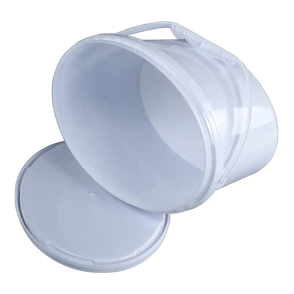 5 Liter ovaler Plastik eimer mit Deckel und Griff zum Lackieren