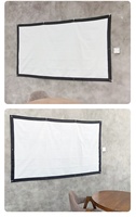 Écran de projection mural pliable de 100 pouces, tissu blanc mat HD, utilisation en extérieur pour le camping, pour projecteur LCD DLP