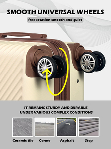 מזוודות טרולי לטיולים קצרים, סט מזוודות חג המולד ABS בצבעים שונים עם גלגלים כפולים, פס הרחבה ומכירה חמה - Product Image 3